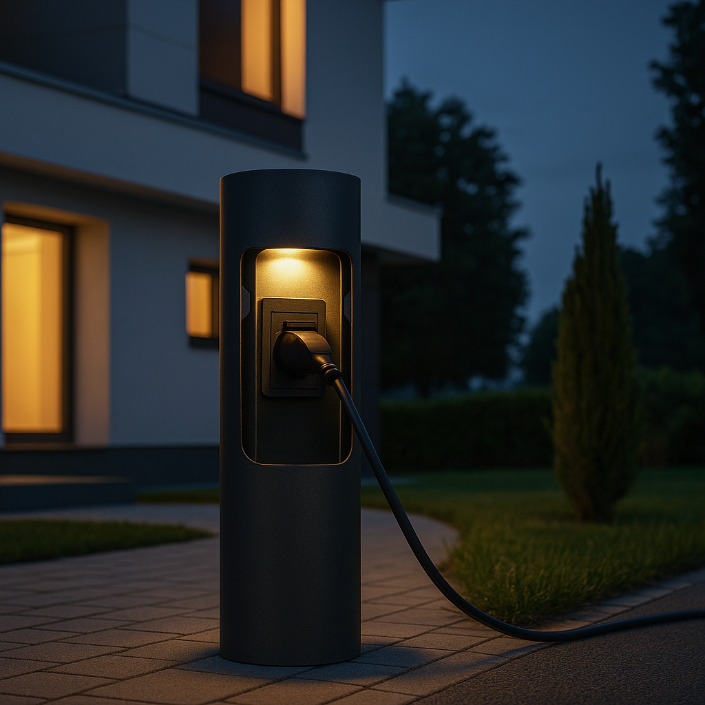 Corrente dove ne hai bisogno: colonne con prese e colonne energetiche per giardino e vialetto