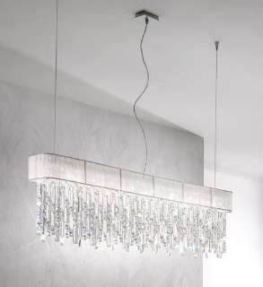 KOLARZ-Austrolux LeuchtenLampada a sospensione PRISMA, KOLARZ Pure, cromo larghezza 120 cm, altezza 250 cm, altezza min. 39 cm, altezza max. 34 cm, 7 luci, G9, 25 W