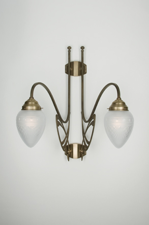 Berliner MessinglampenApplique da parete Monbijou a 2 luci