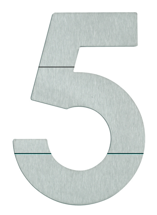 Albert Leuchten - 690925 - Numero civico 5 - acciaio inox