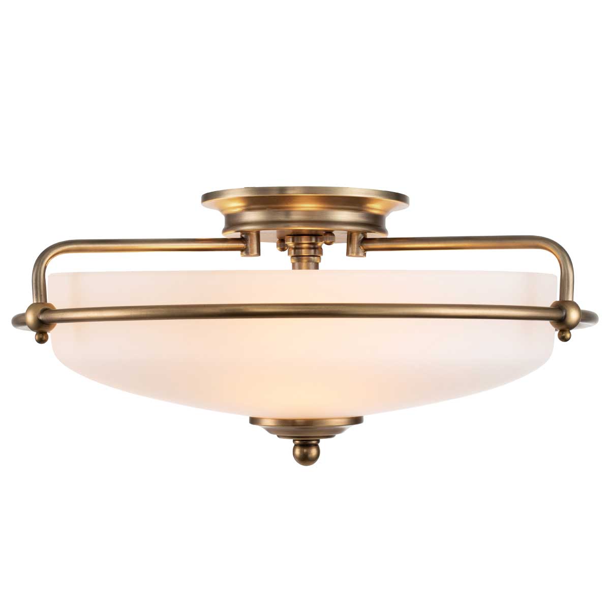 Elstead - QZ-GRIFFIN-F-WS - Griffin 3 Light Flush - ottone anticato