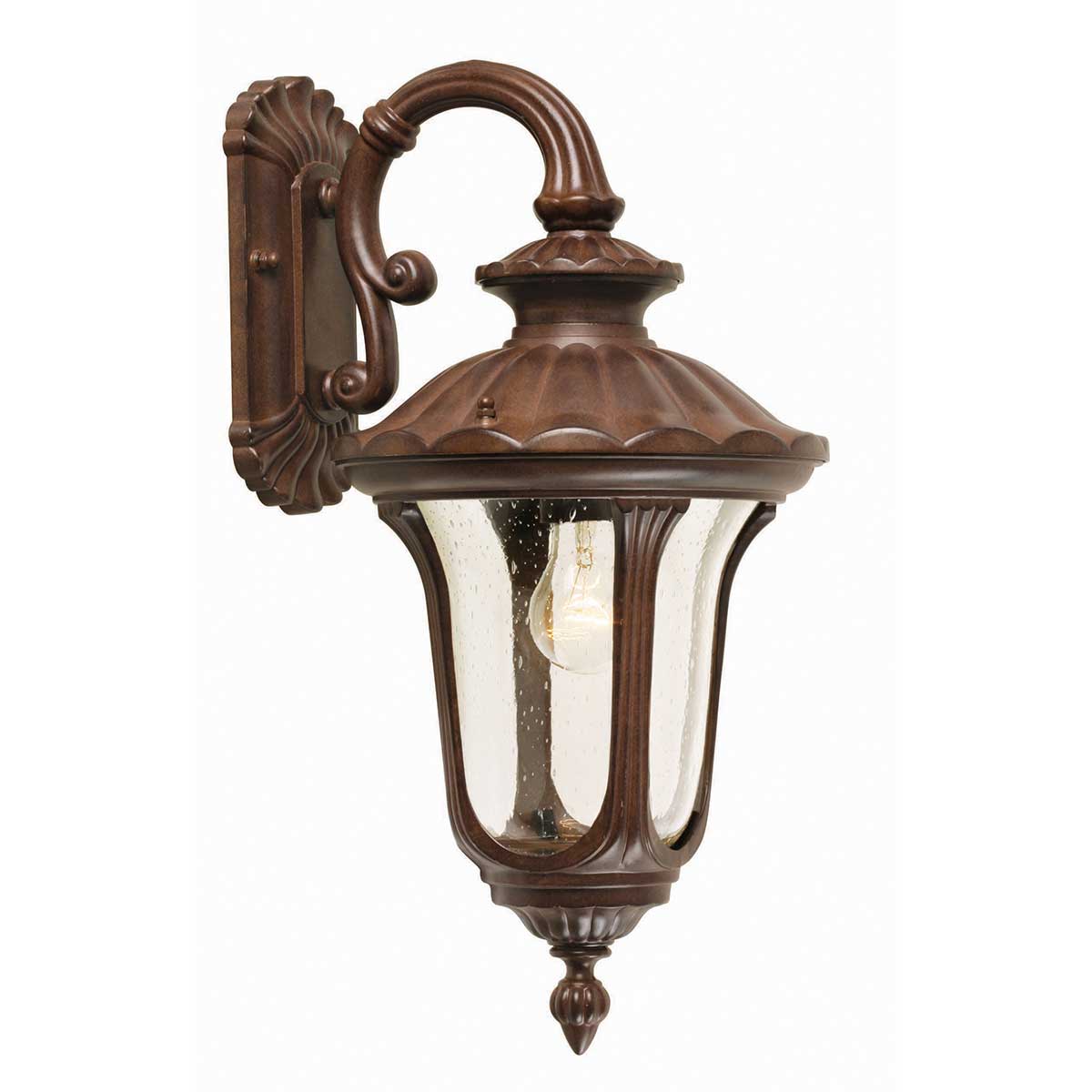 ElsteadChicago 1 Light Small Down Wandlaterne - Rostige Bronze Patina