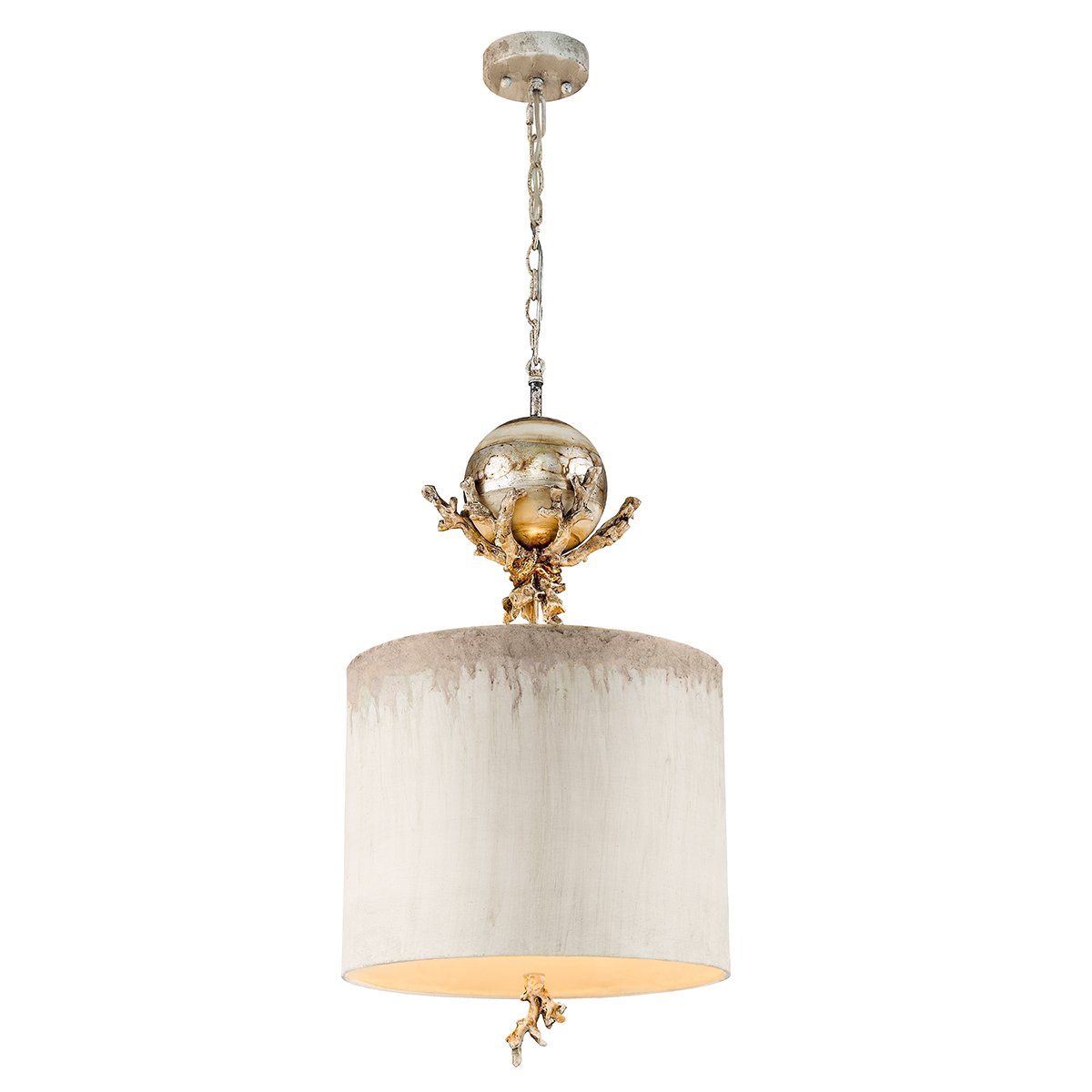 Elstead - FB-TRELLIS-P - Trellis lampada a sospensione - Kitt Patina & argento foglia