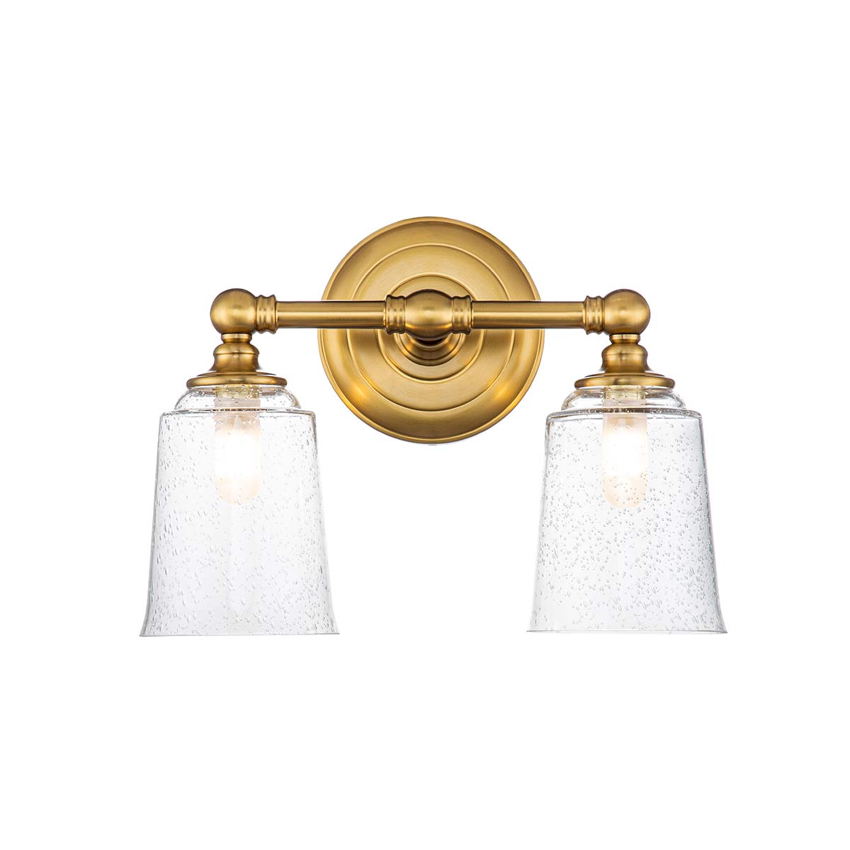 Elstead - FE-HUGOLAKE2BATH-BB - Huguenot Lake Lampada da parete a 2 luci - Ottone brunito