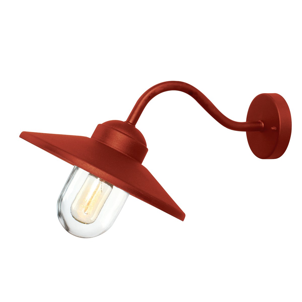 ElsteadKlampenborg 1 lt lanterna da parete - rosso ossidato