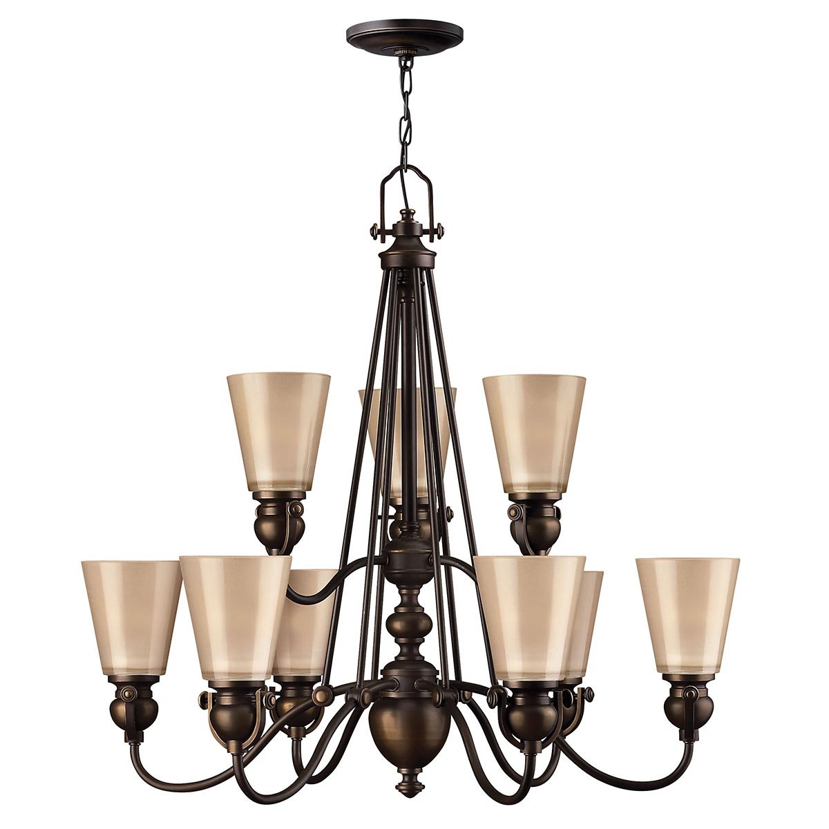 Elstead - HK-MAYFLOWER9 - Mayflower Lampadario a 9 luci - Bronzo antico
