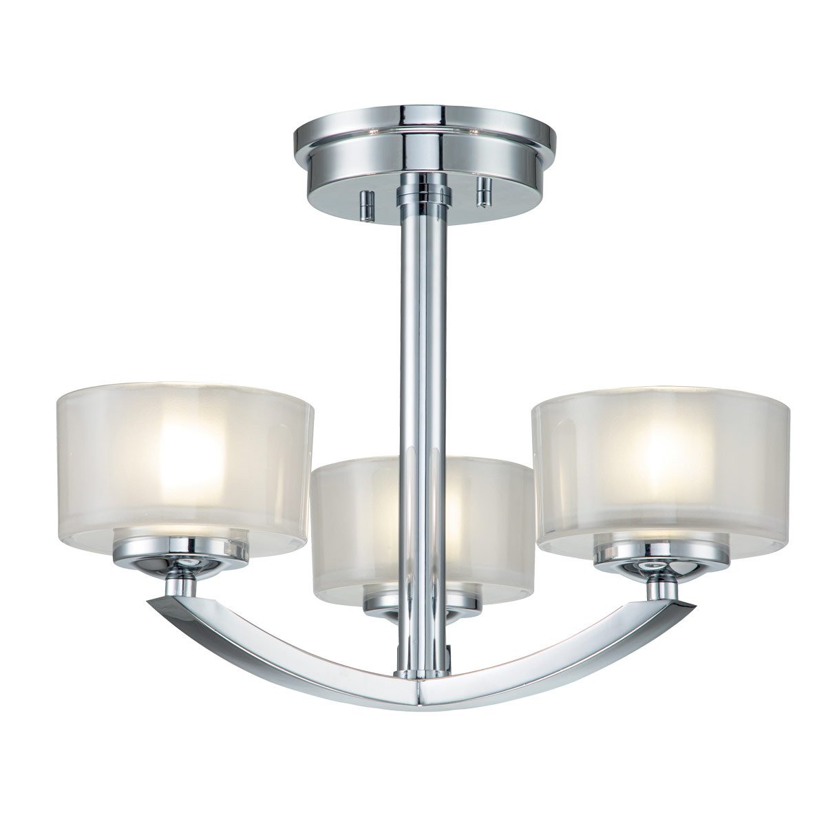 Elstead - HK-MERIDIAN-SF-BATH-PC - Meridian plafoniera semi-incasso a 3 luci - cromo lucido