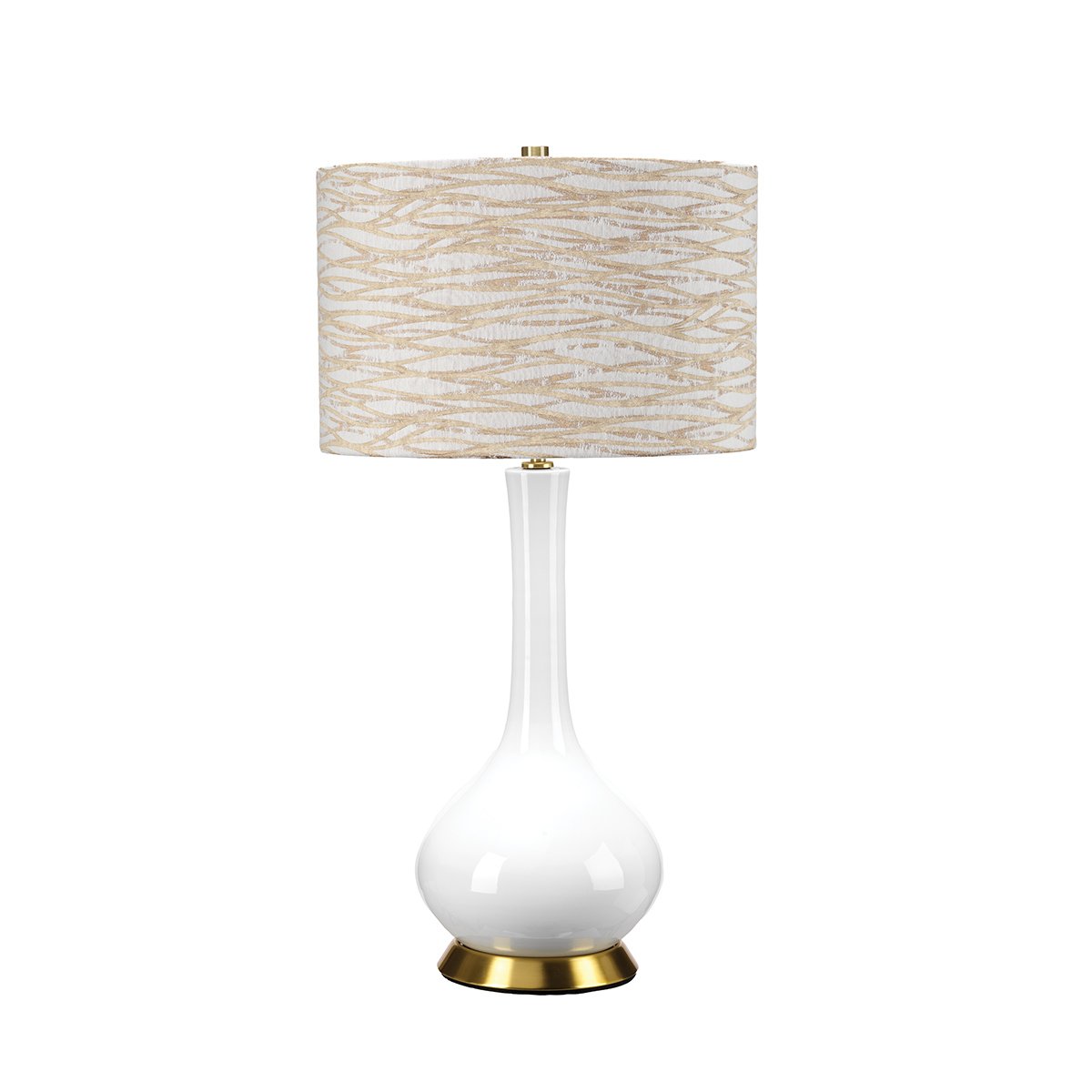 Elstead - MILO-AB-TL-LANT - Lampada da tavolo Milo a 1 luce - ottone anticato, bianco, arancione
