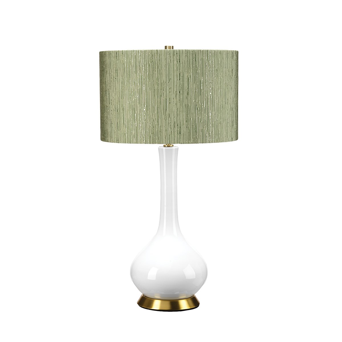 Elstead - MILO-AB-TL-RTH - Milo Lampada da tavolo a 1 luce - Ottone anticato, Bianco, Verde