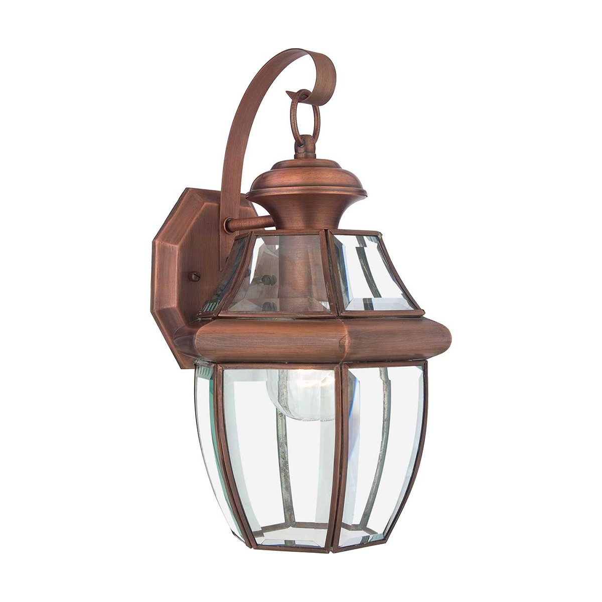 ElsteadNewbury Lanterna da parete media a 1 luce - Rame anticato laccato