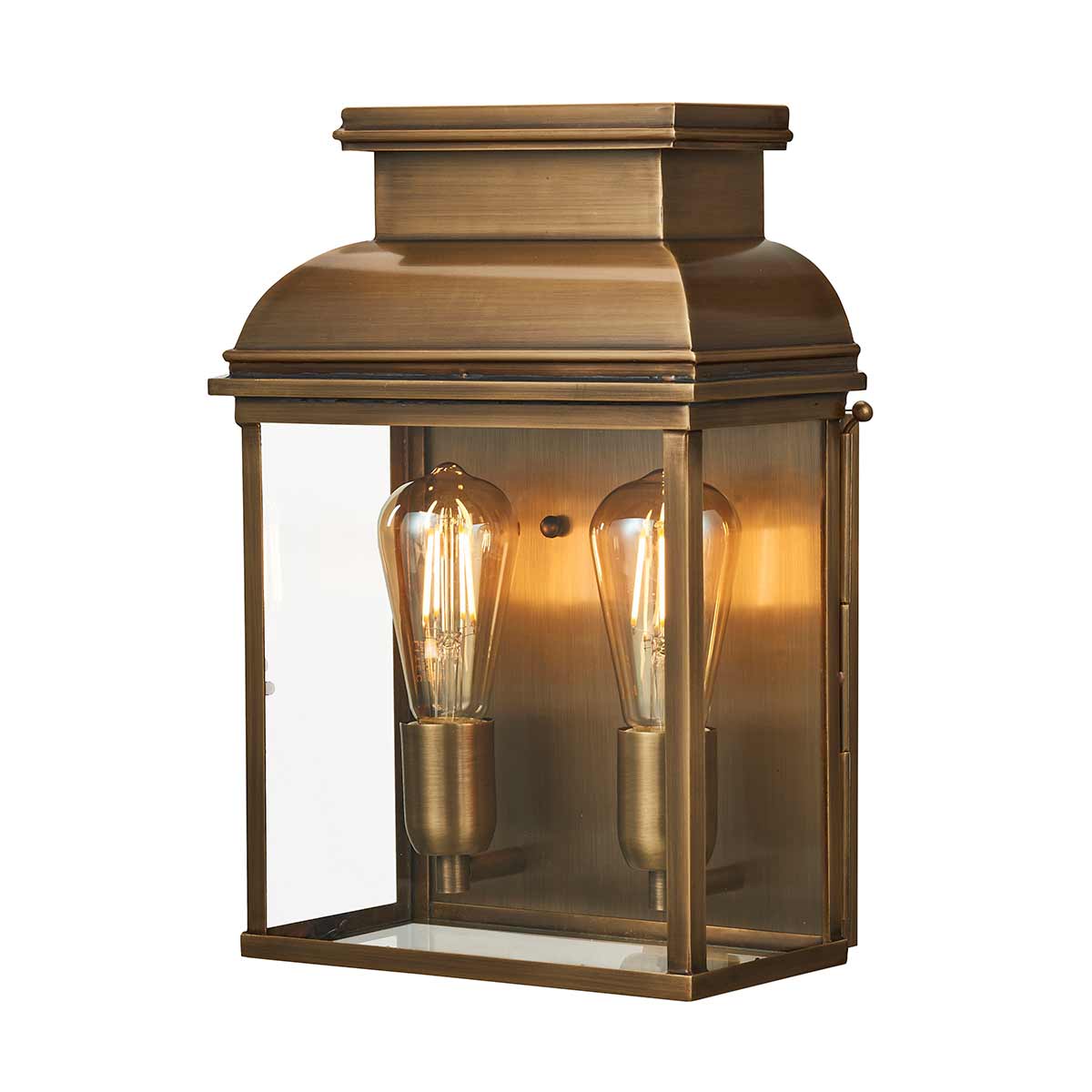 Elstead - OLD-BAILEY-L-BR - Old Bailey lanterna da parete grande a 2 luci - ottone anticato