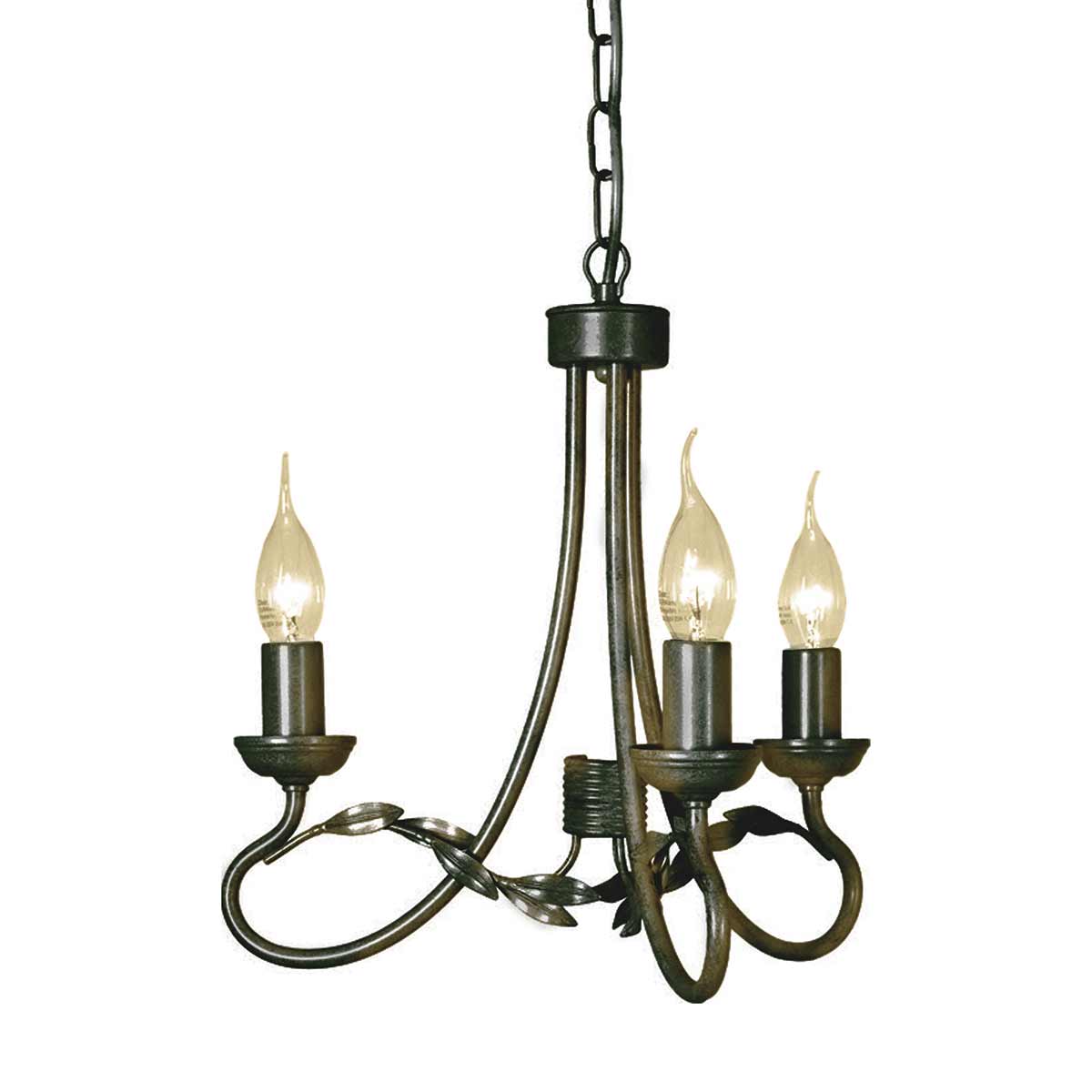 Elstead - OV3-BLK-GOLD - Olivia lampadario a 3 luci - Nero/Oro patinato
