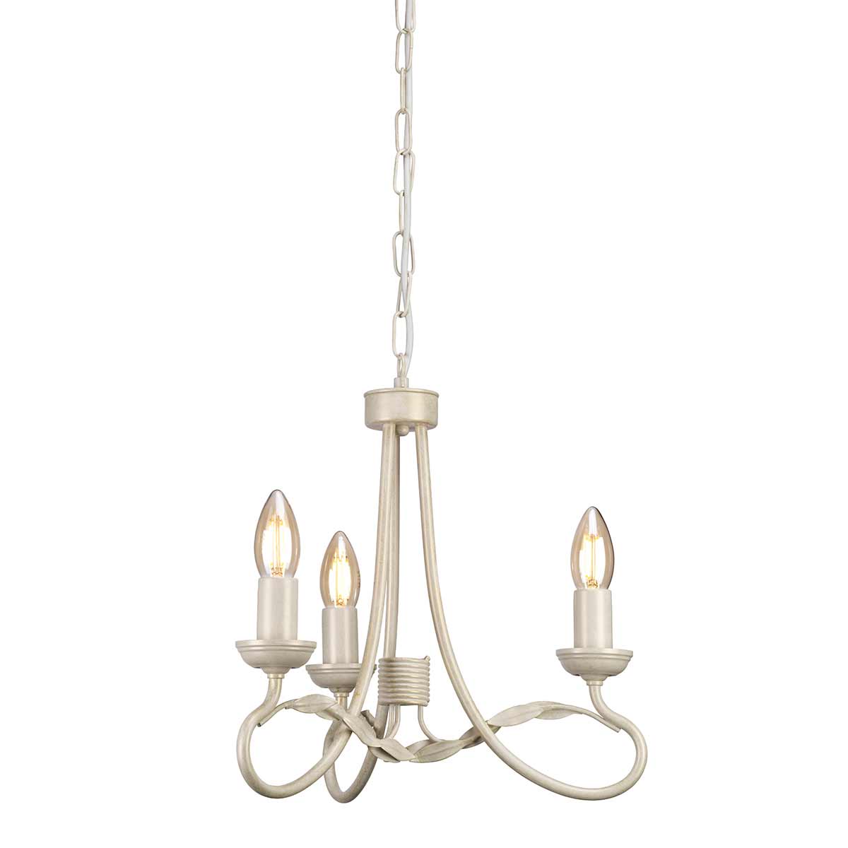 Elstead - OV3-IVORY-GOLD - Olivia lampadario a 3 luci - Avorio/Oro patinato