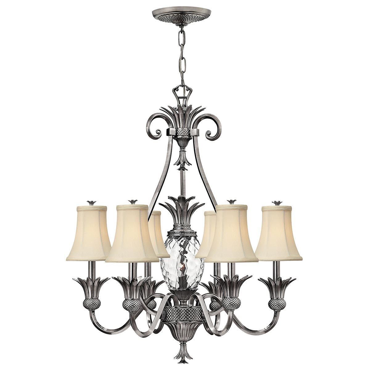 Elstead - HK-PLANT7-PL - Plantation lampadario a 7 luci - nichel antico lucido