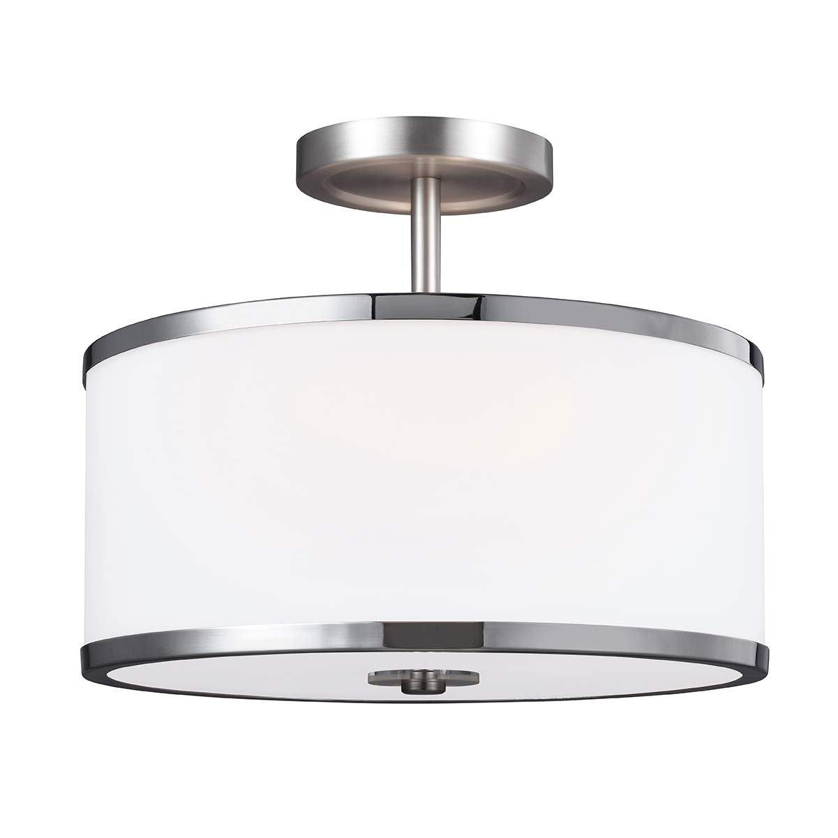 ElsteadProspect Park 2 Light Semi-Flush - Satin Nickel con Cromo