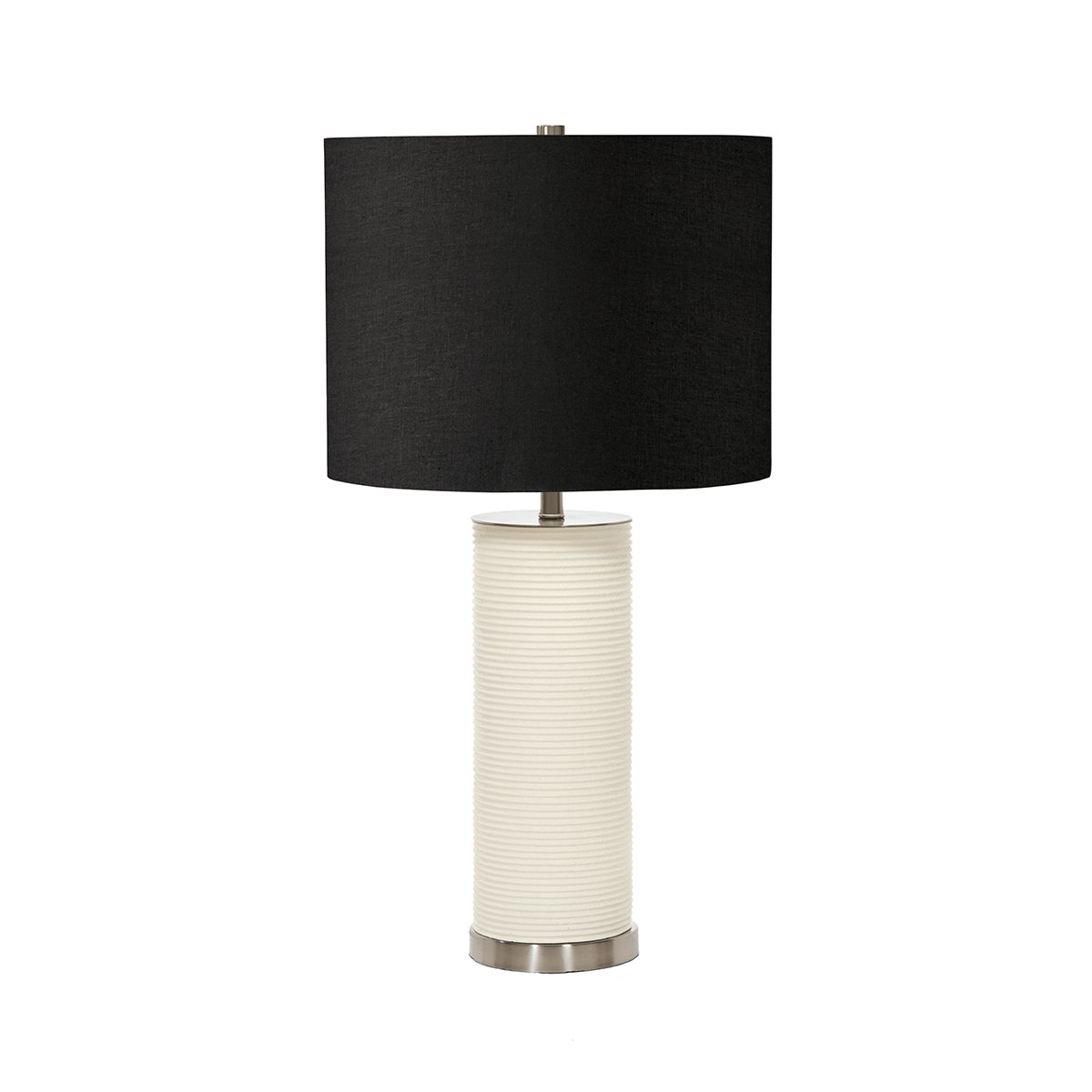 Elstead - RIPPLE-TL-WHT-B - Ripple 1 Light lampada da tavolo - bianco con paralume nero