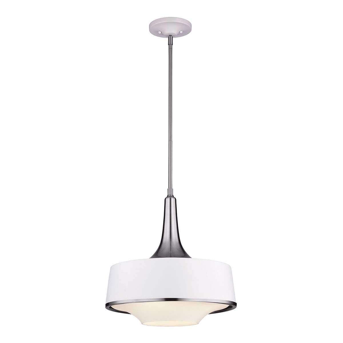 Elstead - FE-HOLLOWAY-4P-W - Holloway 4 Light lampada a sospensione - Bianco - Acciaio spazzolato/Bianco