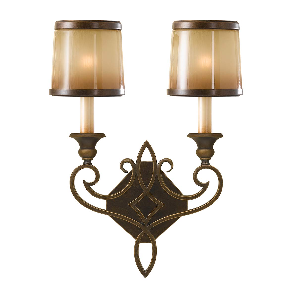 Elstead - FE-JUSTINE2-B - Justine applique a 2 luci - verticale - bronzo astrale