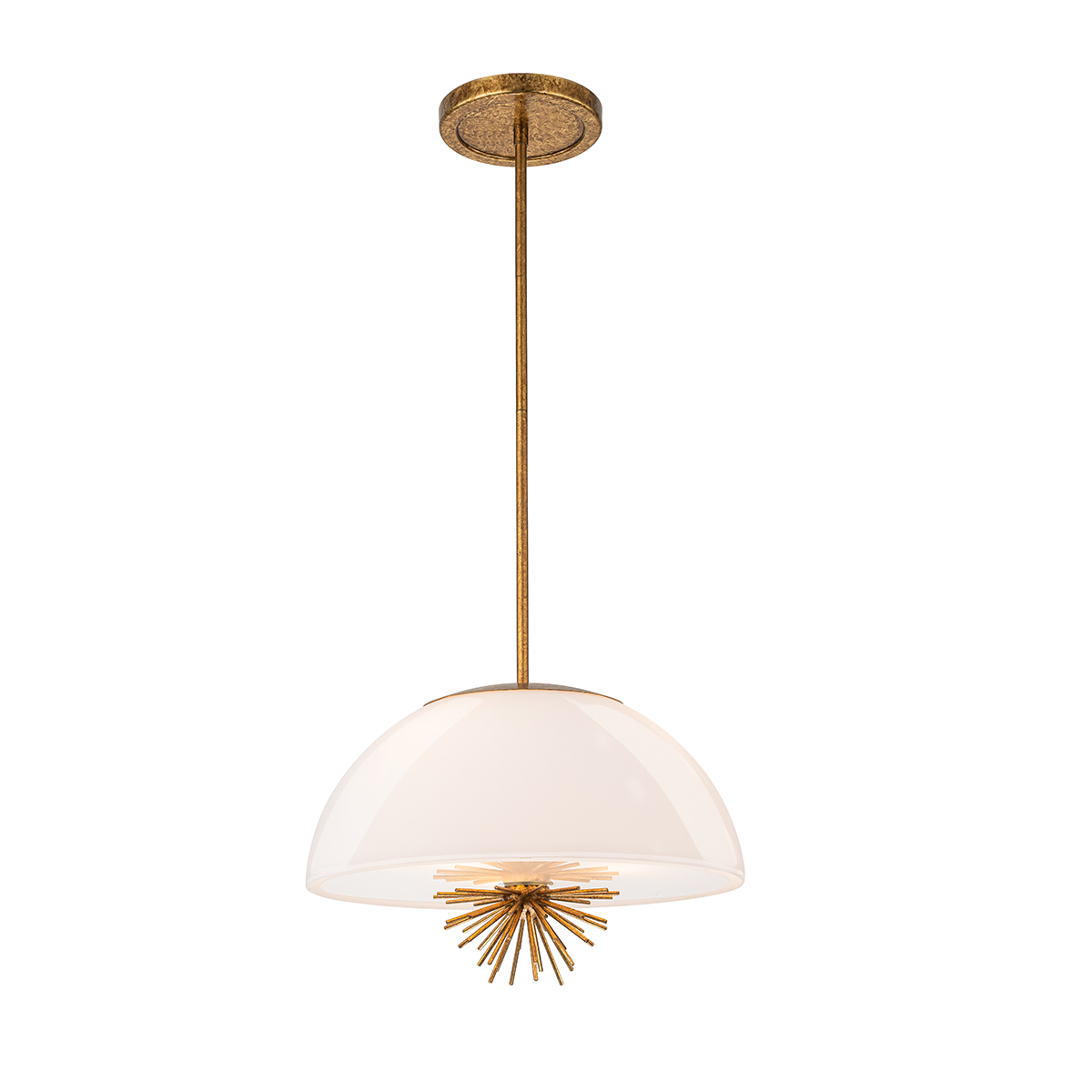 Elstead - STARING-3P-DG-OPAL - Staring 3 lt lampada a sospensione - Oro anticato