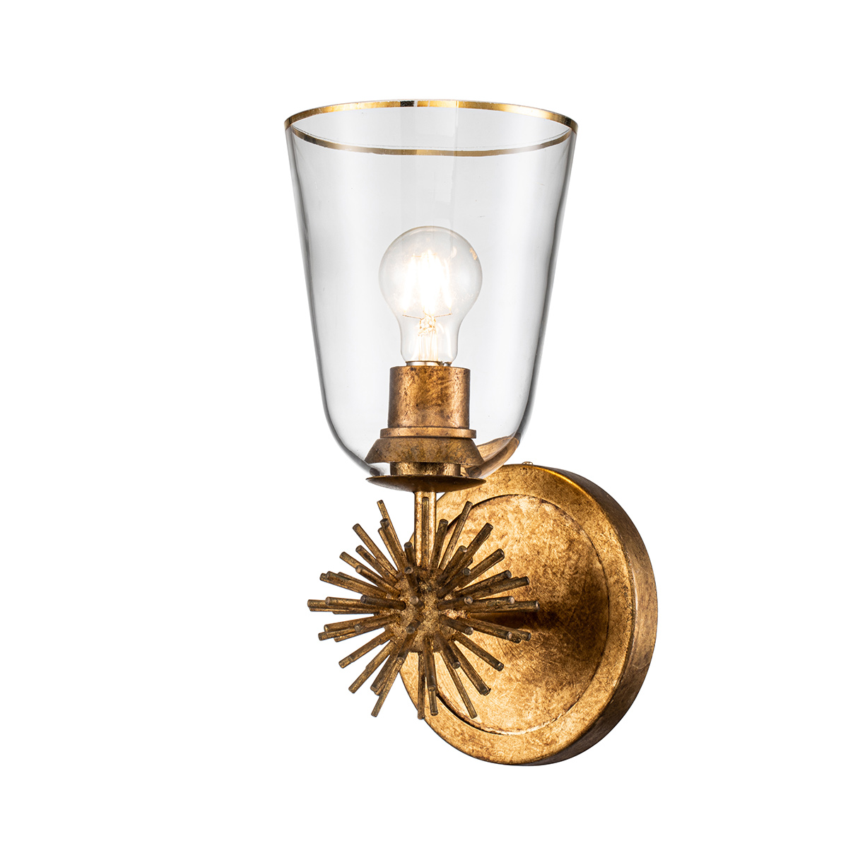 ElsteadStaring 1 lt applique da parete - oro anticato