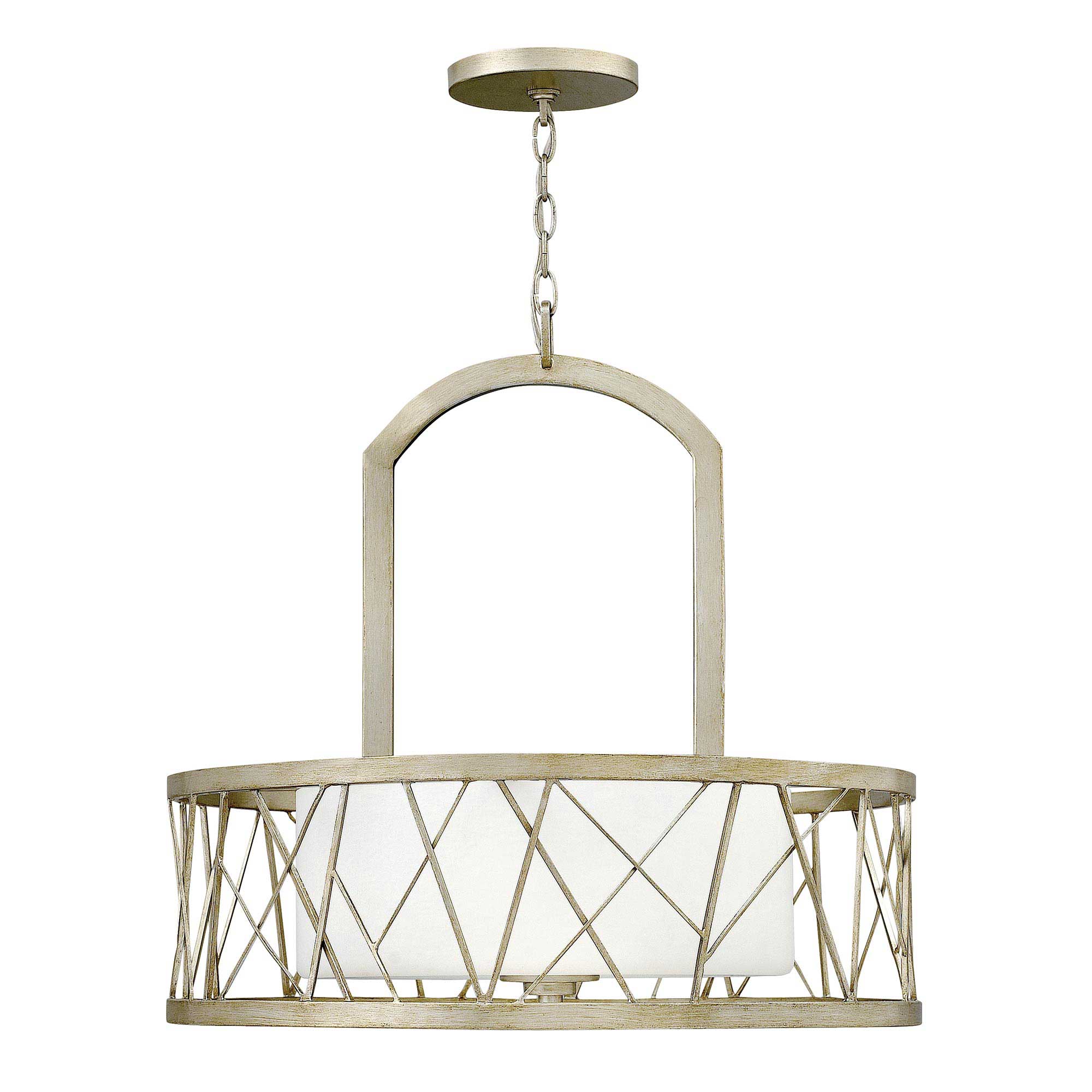 Elstead - HK-NEST-P-B-SL - Nest 3 Light Pendant Kronleuchter - Silver Leaf