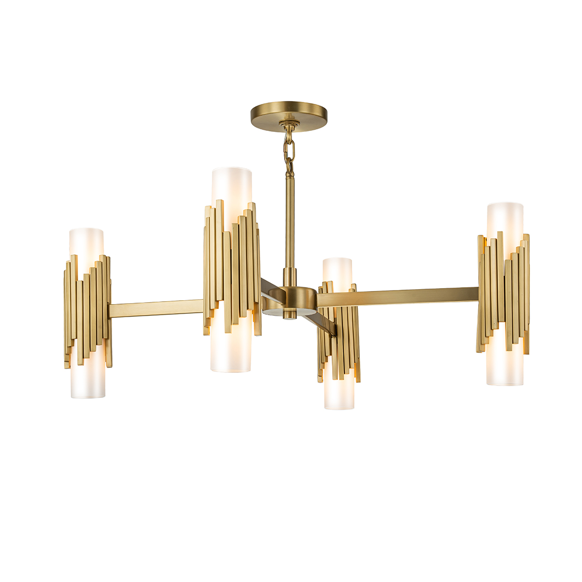 Elstead - MARVELE8-AB-OPAL - Lampadario Marvele 8 luci - Ottone anticato