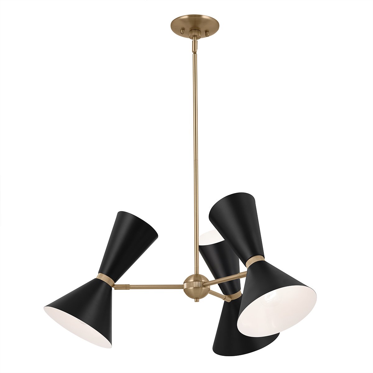 Elstead - KL-PHIX-3-CBB - Phix 6 Luce 3 Bracci su e giù Lampadario - Bronzo Champagne, Nero