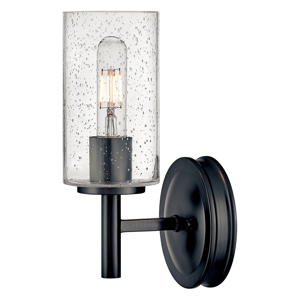ElsteadCollier applique 1 luce con vetro trasparente, saturo. - Ossido nero