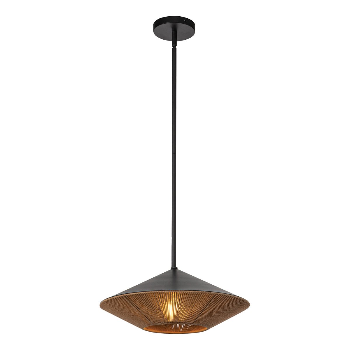Elstead - ALM-DAPHNE-P-L-MB - Alora Mood Daphne 1 lt Lampada a sospensione grande - Nero opaco & Naturale