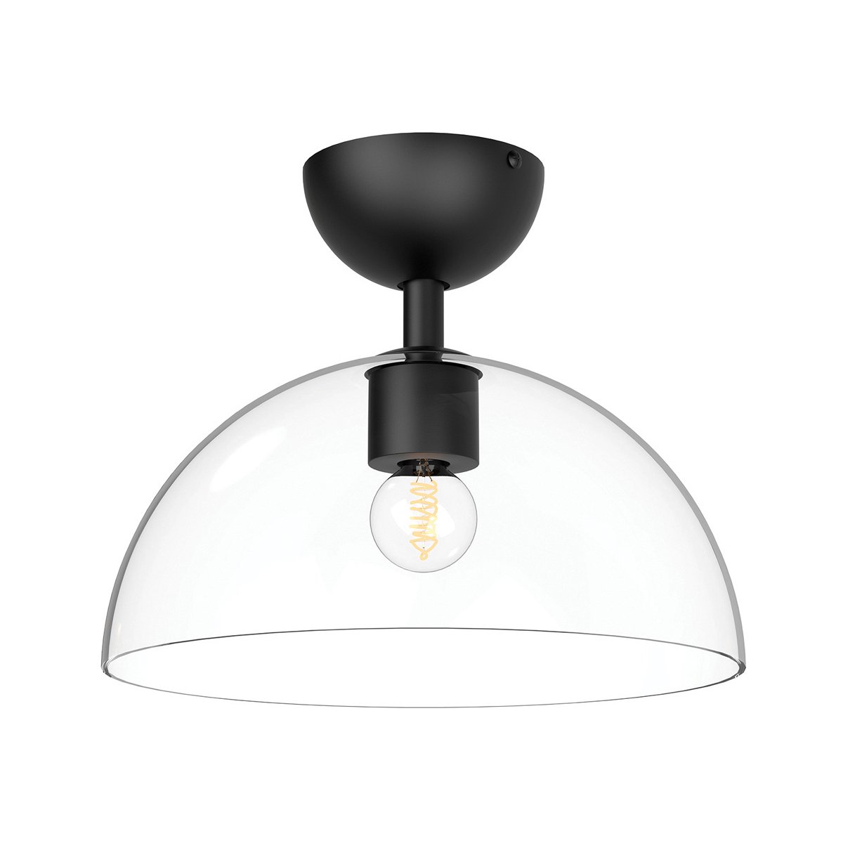 Elstead - ALM-JUDE-SF-MB-CL - Alora Mood Jude 1 luce lampada semi-plafoniera - Nero opaco