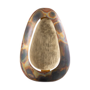 Magni Kupfer Eisen oval Wand-Sturmlampe L