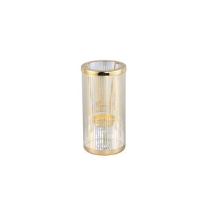Ella Gold Glas portacandela a righe S