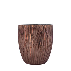 Darae lumino portacandela in vetro color bronzo con struttura
