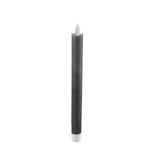 Candela da tavola LED rustica swish grigia con fiamma mobile