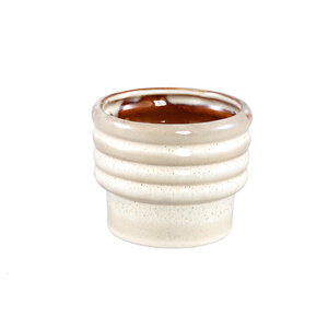 Melisa Crema smaltata ceramica vaso rotondo a strati XS