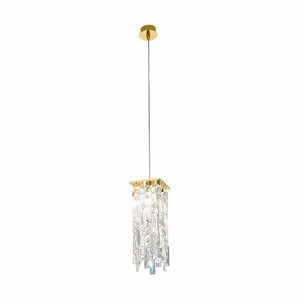 Lampada a sospensione PRISMA, KOLARZ Pure, oro 24K lunghezza 12 cm, larghezza 12 cm, altezza 85 cm, 1 luce, G9, 25 W von KOLARZ-Austrolux Leuchten