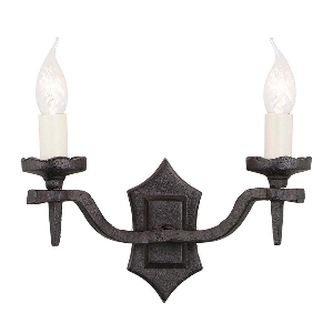 Rectory 2 Light Wall - Schwarz von Elstead