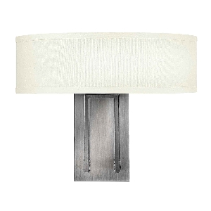 Hampton Applique a 2 luci - nichel anticato, paralume color avorio von Elstead