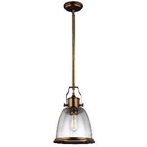 Hobson 1 Light Medium Lampada a sospensione - Ottone anticato von Elstead
