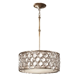 Lucia 3 lampada a sospensione - Argento brunito von Elstead