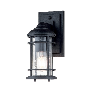 Lighthouse 1 Light Small Wall Lantern - Nero testurizzato von Elstead