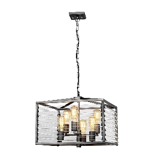 Louvre lampada a sospensione a 6 luci - canna di fucile verniciata von Elstead