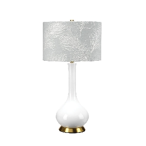Milo lampada da tavolo a 1 luce - ottone anticato, bianco, blu