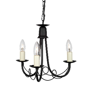 Lampadario Minster a 3 luci - Nero von Elstead