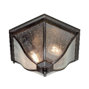 New England Lantern a plafone medio a 2 luci - Bronzo anticato