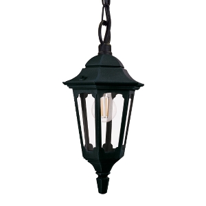 Parish 1 Light Kettenlaterne - Schwarz von Elstead