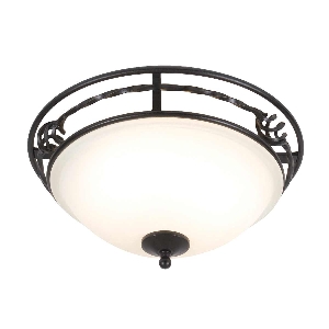 Pembroke lampada a plafone leggera 2 stile A - Nero von Elstead