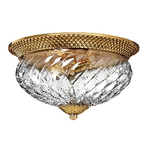Plantation 3 Light Flush - Ottone brunito von Elstead
