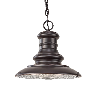 Redding Station 1 Light Medium Kettenlaterne - Bronzo Restoration von Elstead