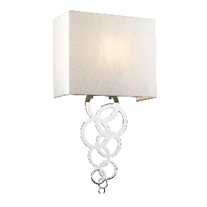 Rosa Medium 1 applique leggera - cromo lucido